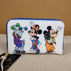 Loungefly Disney Mousercise 80s Retro-Inspired Workout Zip-Around Wallet…